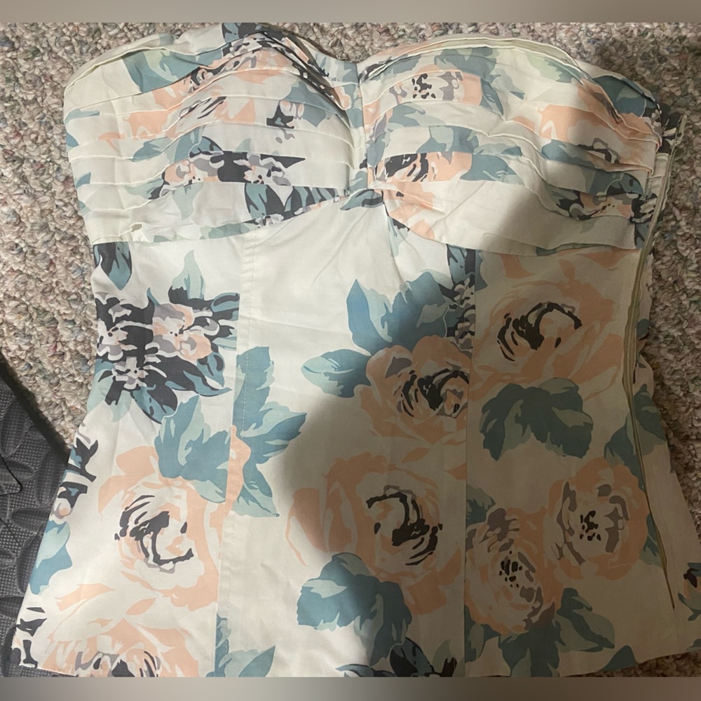 Floral Strapless top